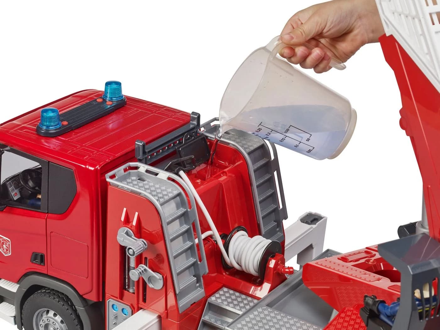 Bruder® Spielzeug-Feuerwehr Scania Super 560R Drehleiter mit Licht und Sound - Bild 4