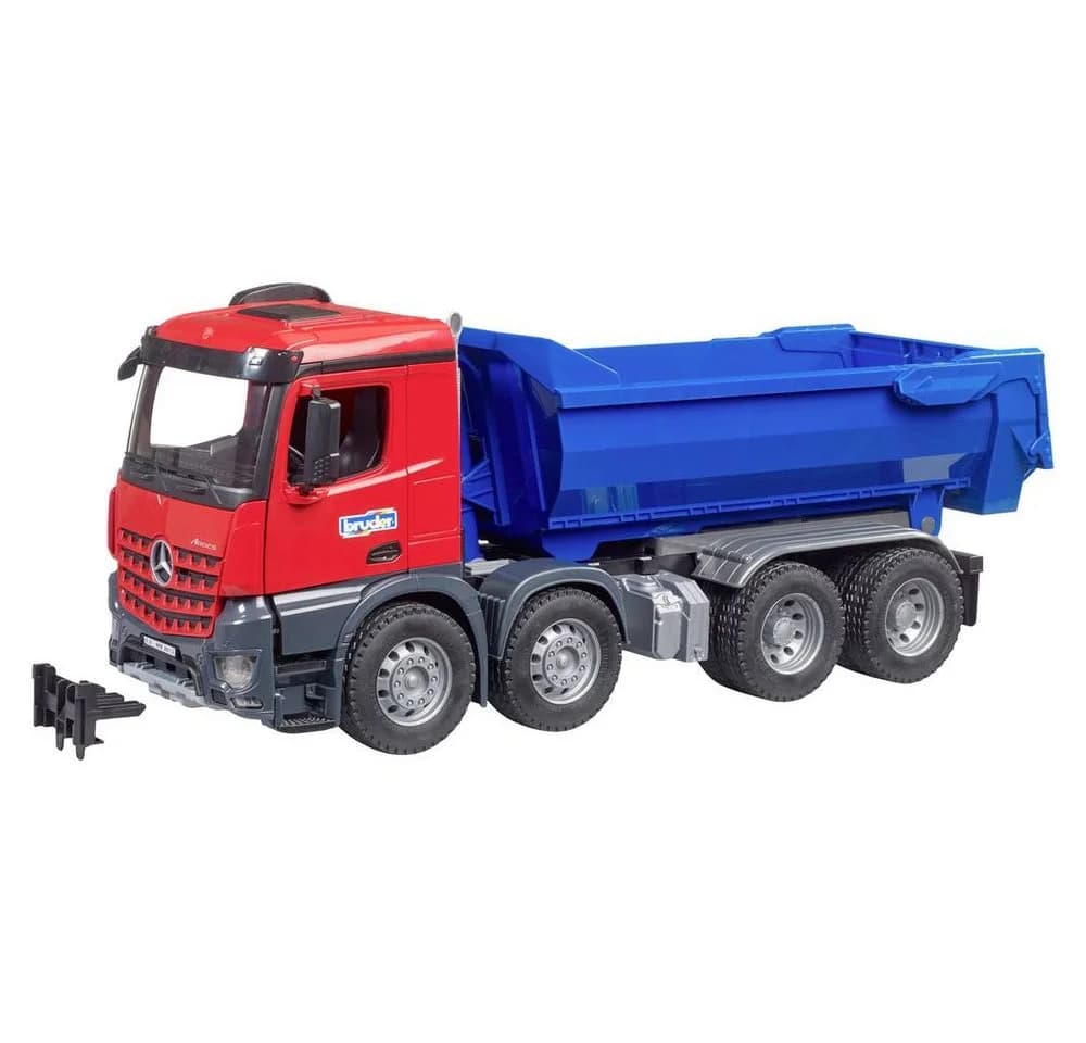 Bruder® Mercedes Benz Arocs Halfpipe Kipp-LKW 1:16 Rot/Blau mit Kippfunktion