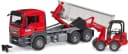 Bruder® MAN TGS LKW 03767 3-tlg. Set mit Abrollcontainer + Schäffer Hoflader Rot Bild 1