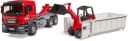 Bruder® MAN TGS LKW 03767 3-tlg. Set mit Abrollcontainer + Schäffer Hoflader Rot Bild 3