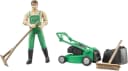 Bruder® Spielfigur bworld Gärtner mit Rasenmäher und Gartengeräten Bild 4