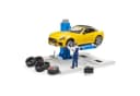Bruder bworld PKW Service Center + Roadster Gelb Bild 1
