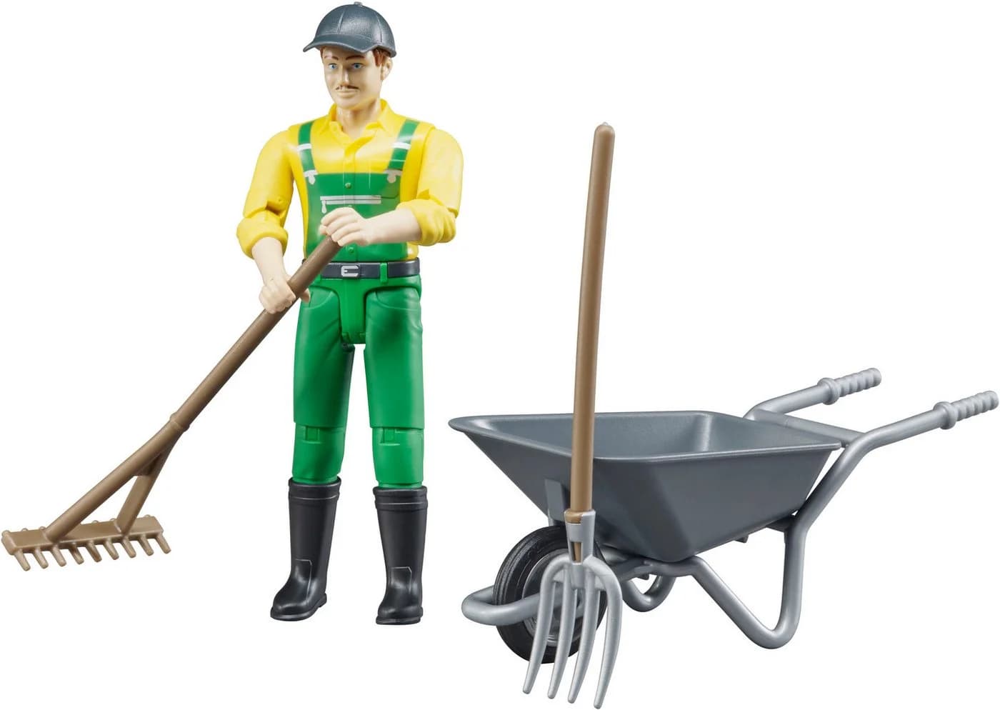 Bruder® Spielfigur bworld Landwirt (62610) mit Zubehör Made in Europe
