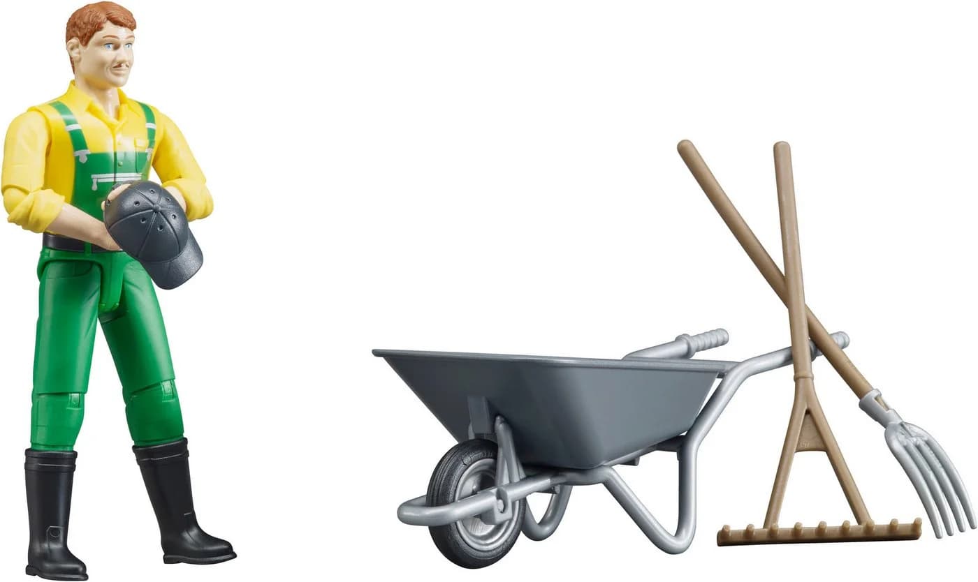 Bruder® Spielfigur bworld Landwirt (62610) mit Zubehör Made in Europe - Bild 4