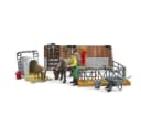 Bruder bworld 62611 Kuh- und Kälberstall mit Landwirt Bunt Bild 4