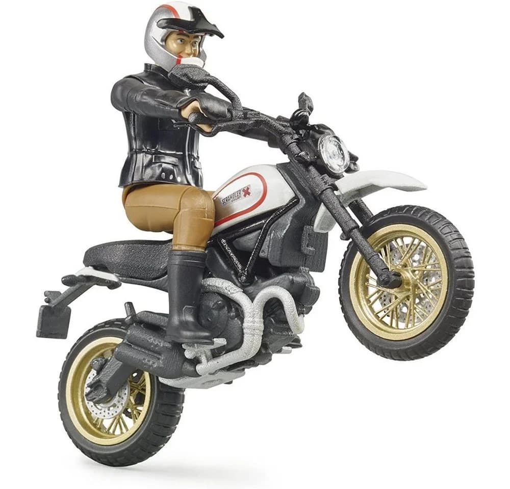 Bruder® Spielzeug-Motorrad Scrambler Ducati Desert Sled Schwarz mit Fahrer - Bild 3