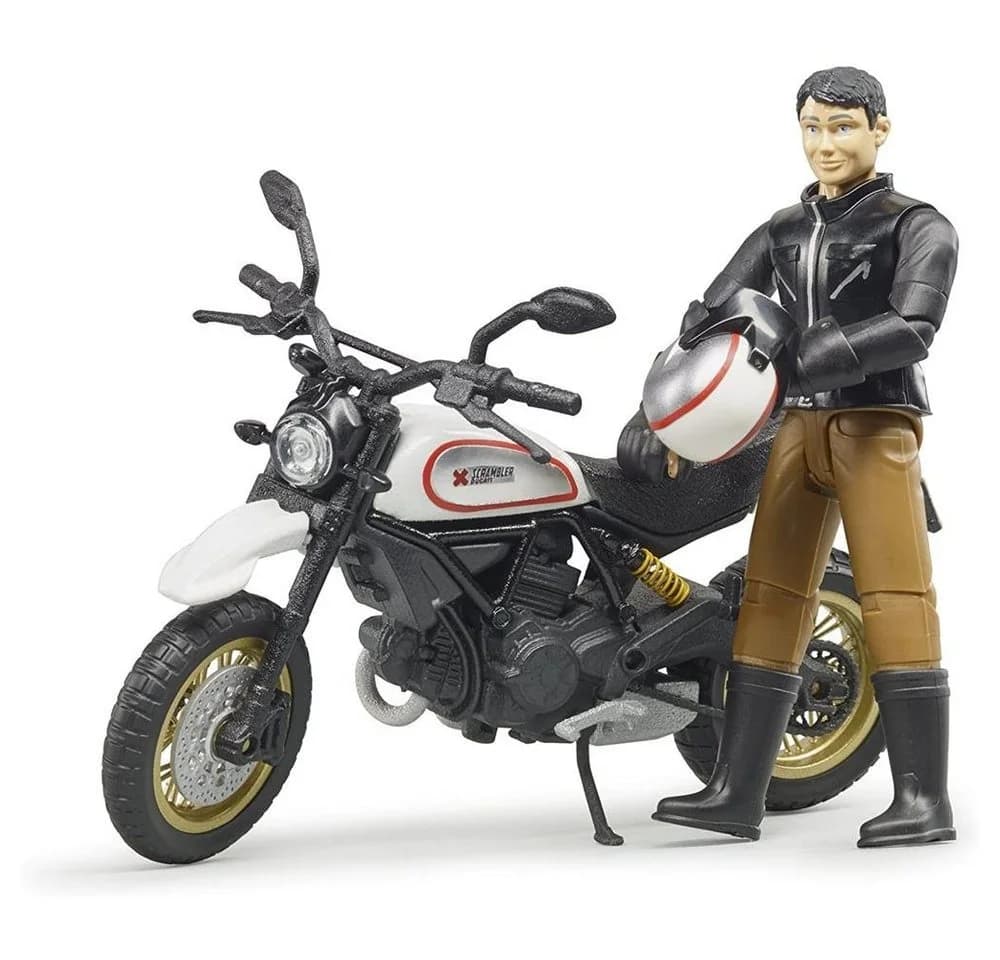Bruder® Spielzeug-Motorrad Scrambler Ducati Desert Sled Schwarz mit Fahrer - Bild 4