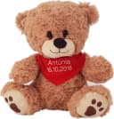 Heunec® Kuscheltier Bär sitzend mit rotem Halstuch bestickbar Bild 2