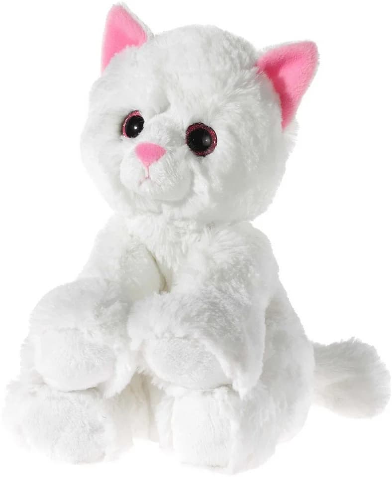 Heunec® Kuscheltier Glitter Kitty Katzenbaby Weiß 24 cm