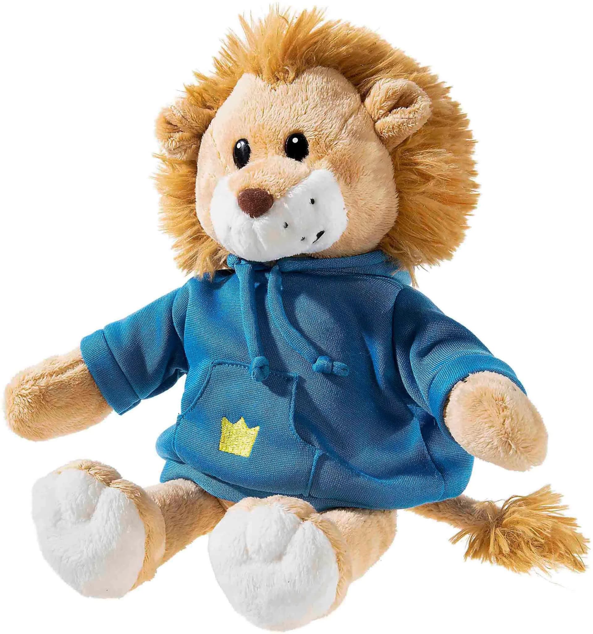 HEUNEC Kuscheltier Löwe Kristof Krone Hoody Crew 35 cm Braun