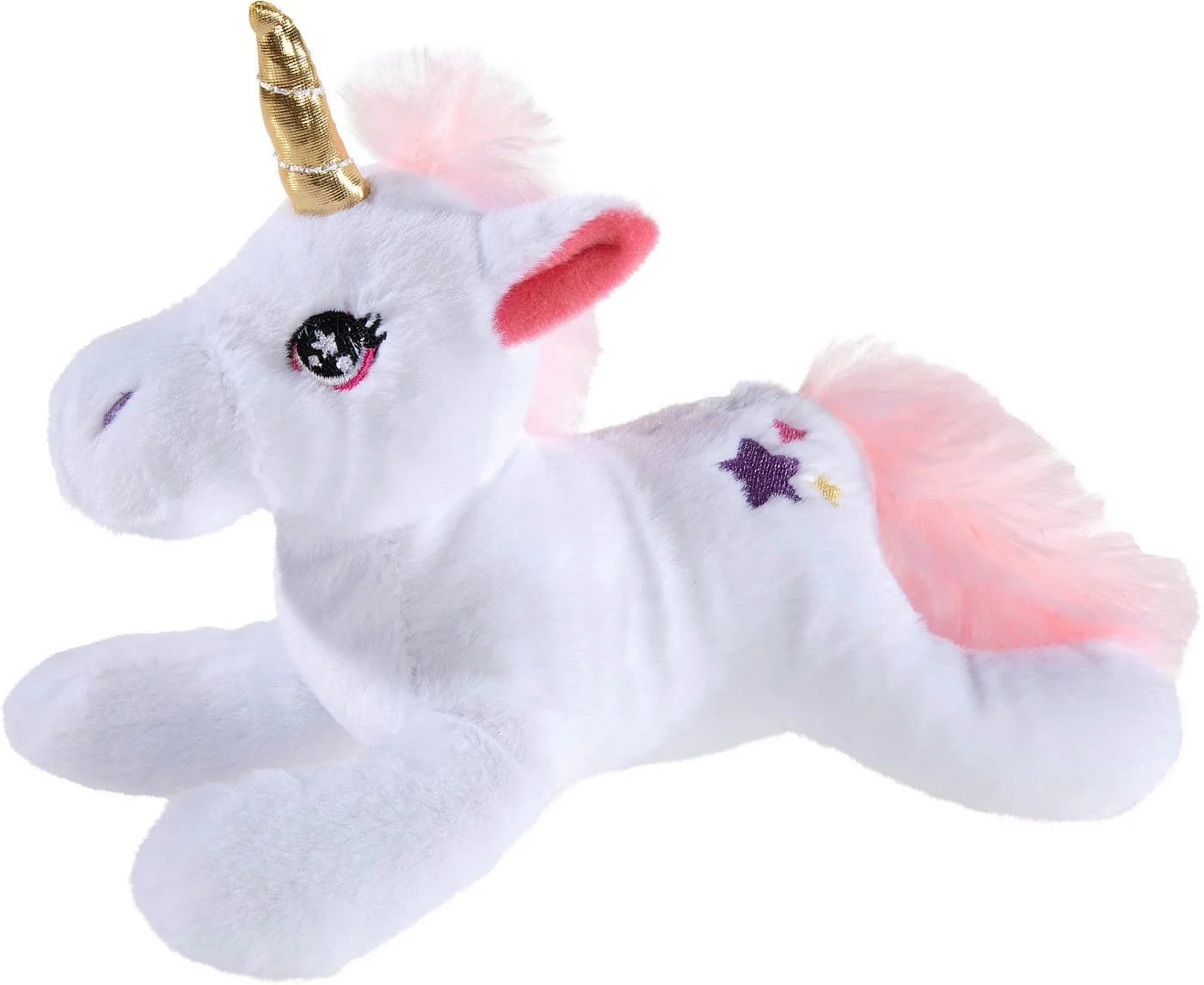 Heunec® Kuscheltier Einhorn liegend 30 cm Weiß/Rosa