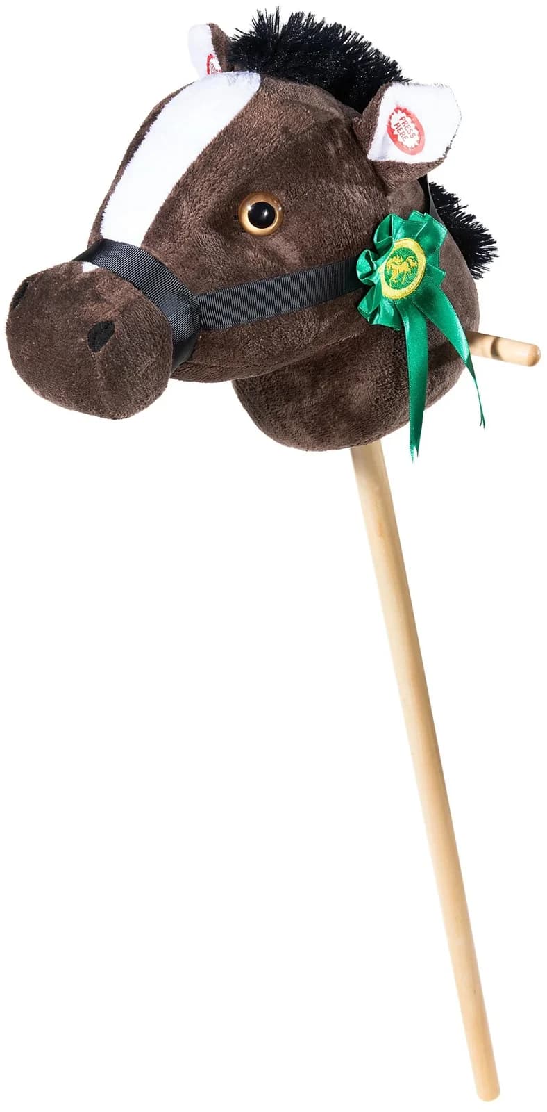 HEUNEC Steckenpferd mit Sound und Plakette, dunkelbraun