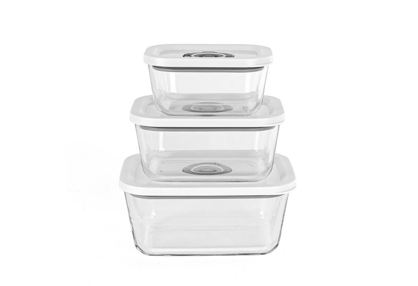 Rommelsbacher Vakuumbehälter VCG 1 Set 3-tlg. Borosilikatglas Weiß - Bild 2