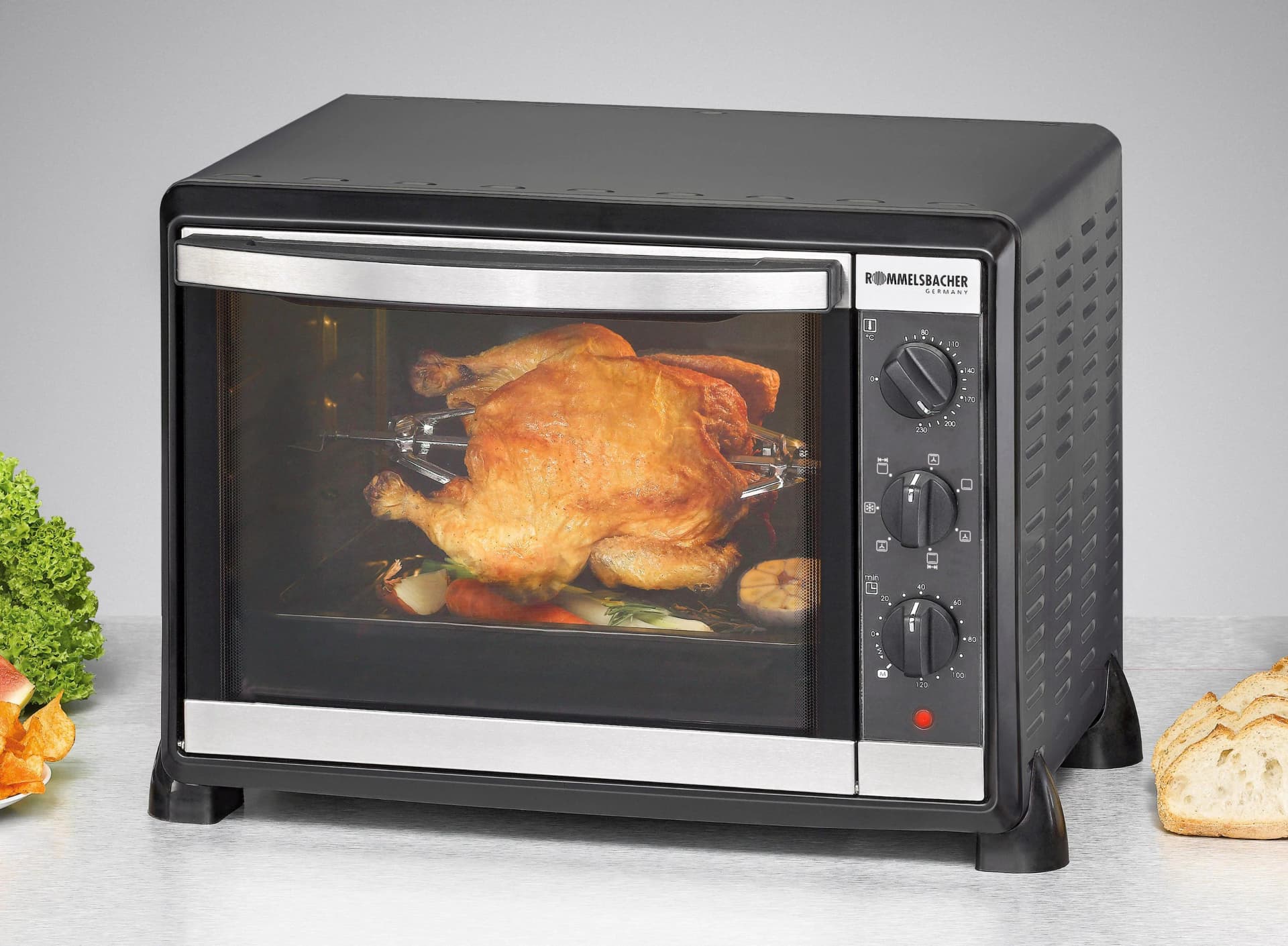 Rommelsbacher Minibackofen BG 1550 Back/Grill-Ofen Schwarz