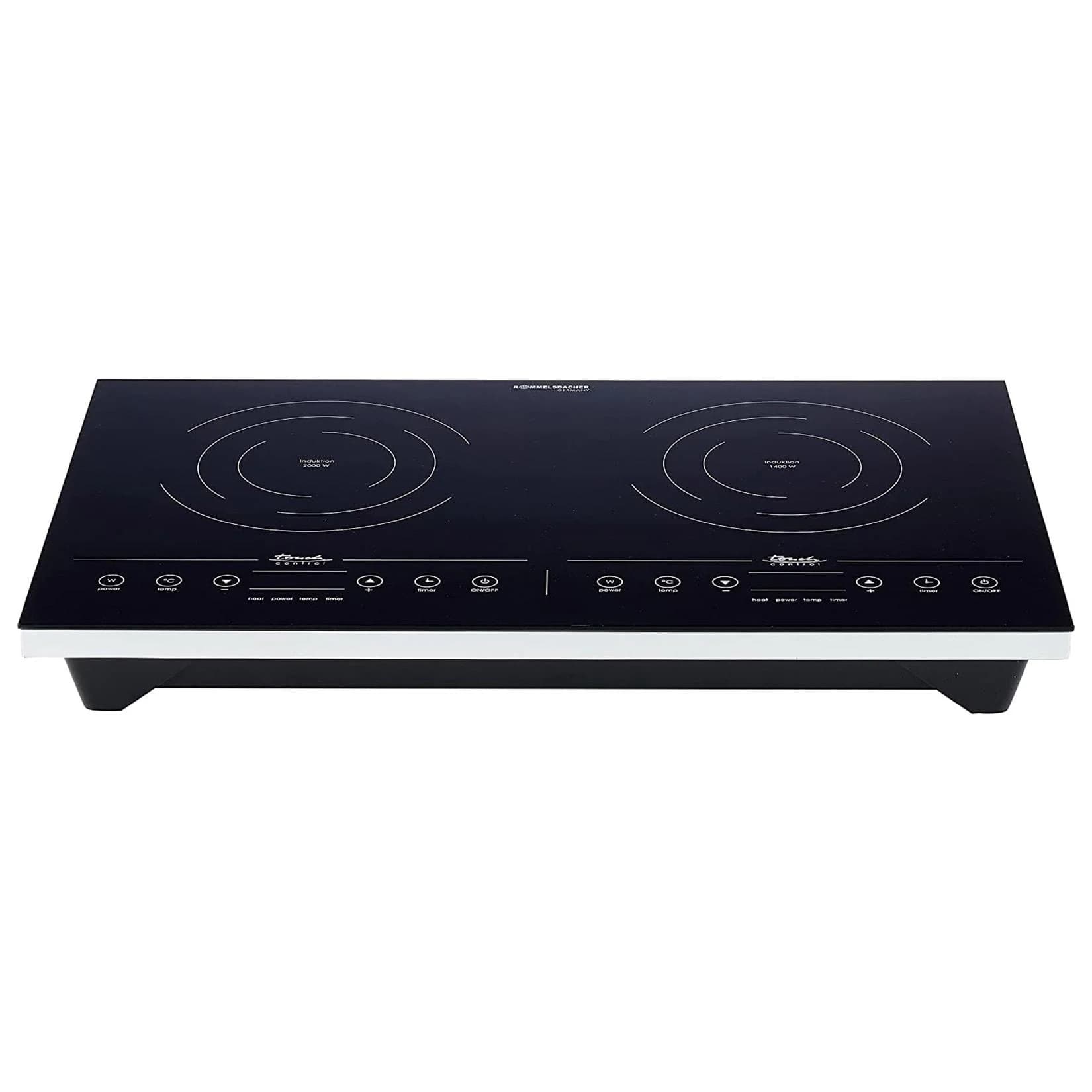 ROMMELSBACHER Doppel-Induktionskochplatte CT 3410/IN Schwarz 3400 Watt