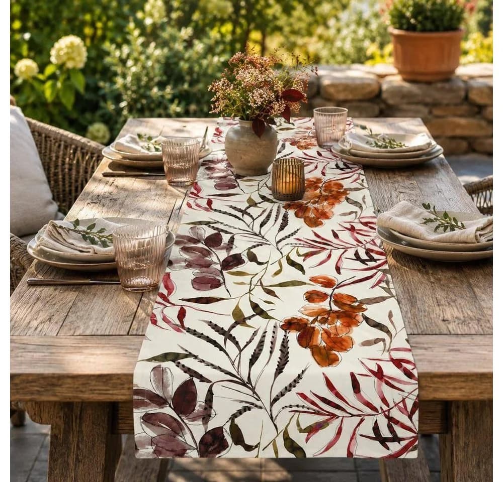 Sander Tischläufer Skane Berry Rost-Braun Floral - Bild 2