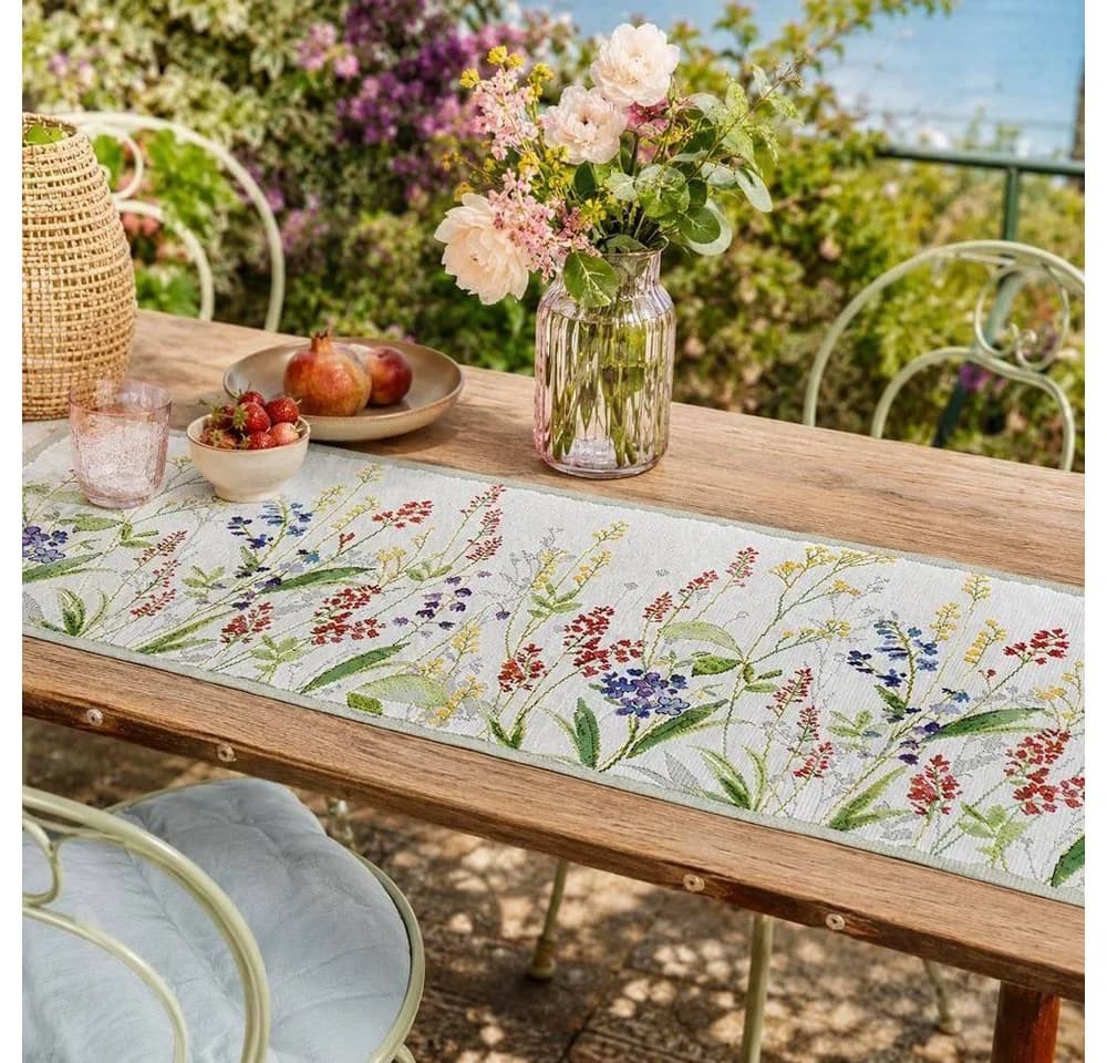 sander table + home Tischläufer Flower Meadow 32 x 96 cm