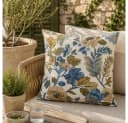 Sander Kissenhülle Ravenna Floral Blau Beige Baumwolle Bild 1