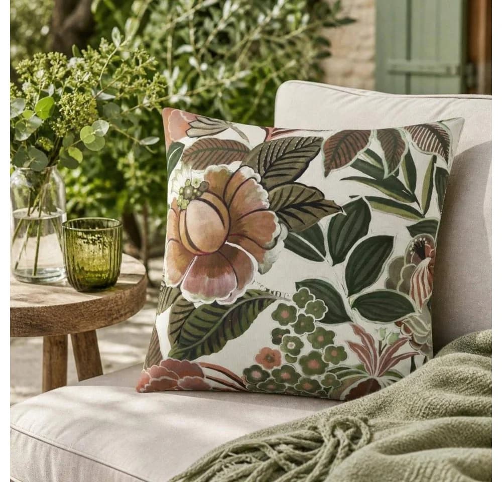 Sander Kissenhülle Mira Floral Grün 100% Baumwolle
