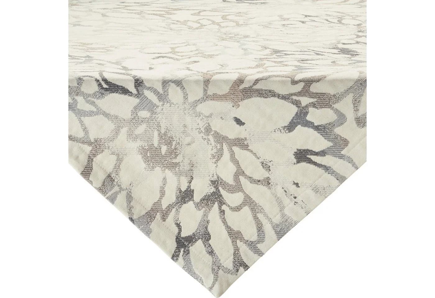 Sander Mitteldecke "Dolce" Blumen Silber Jacquard