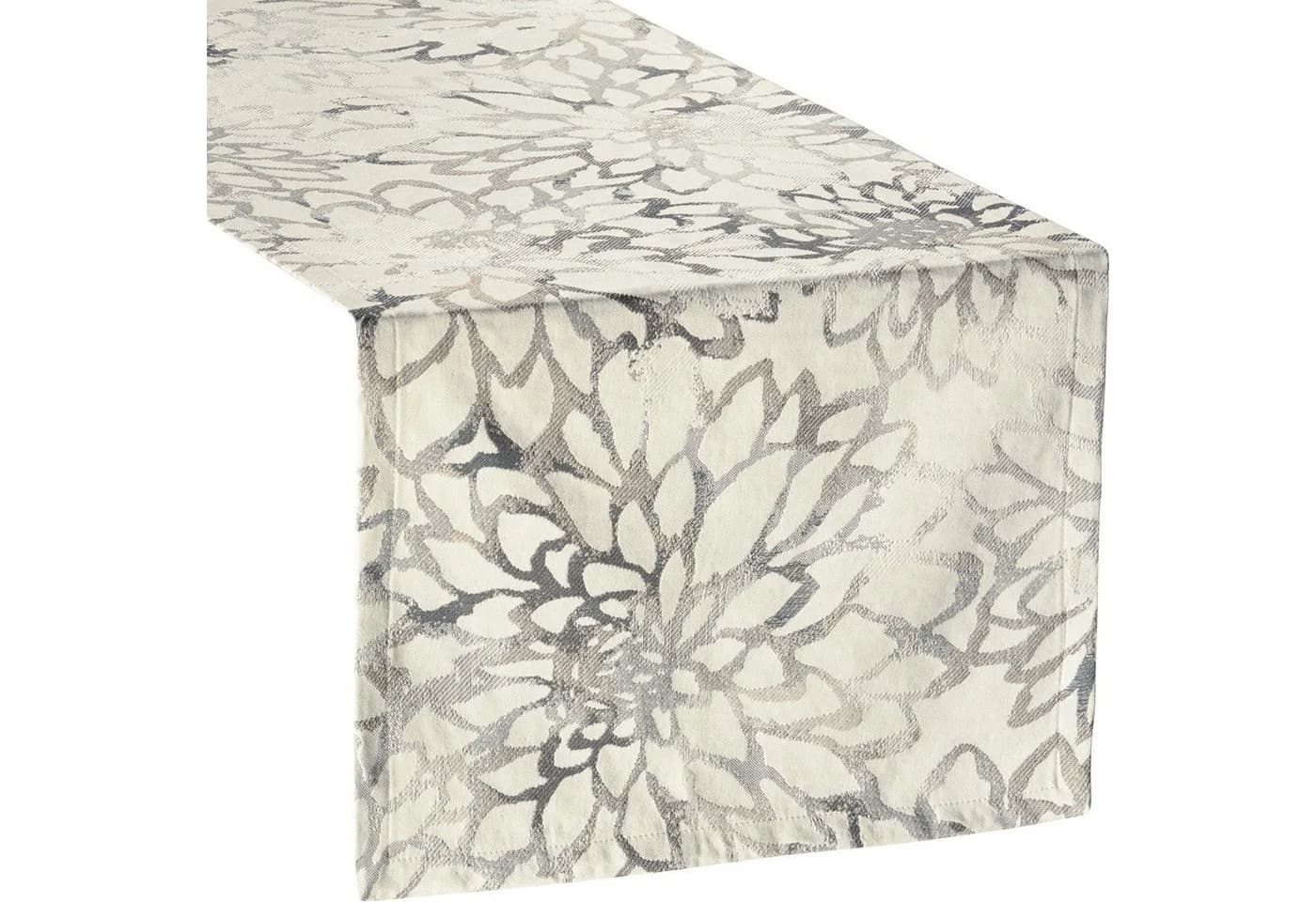 Sander Tischläufer Dolce Blumen Silber Jacquard - Bild 2