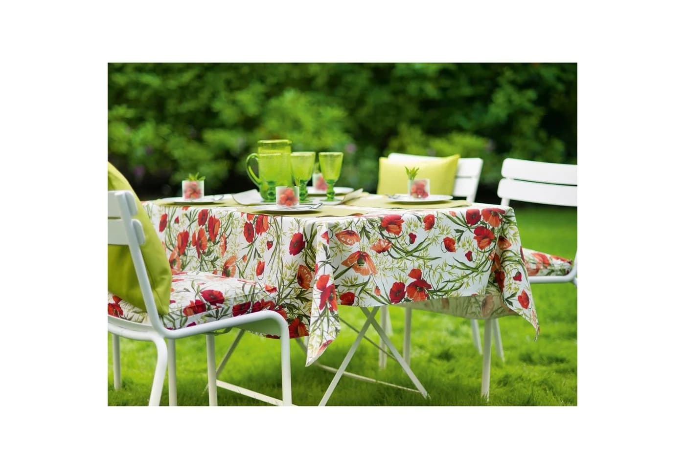 Sander Table + Home Mitteldecke Alvor Baumwolle Mohnblumen - Bild 3
