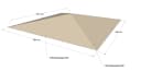 Grasekamp Pavillon Ersatzdach Beige 2,93x2,93m Bild 1