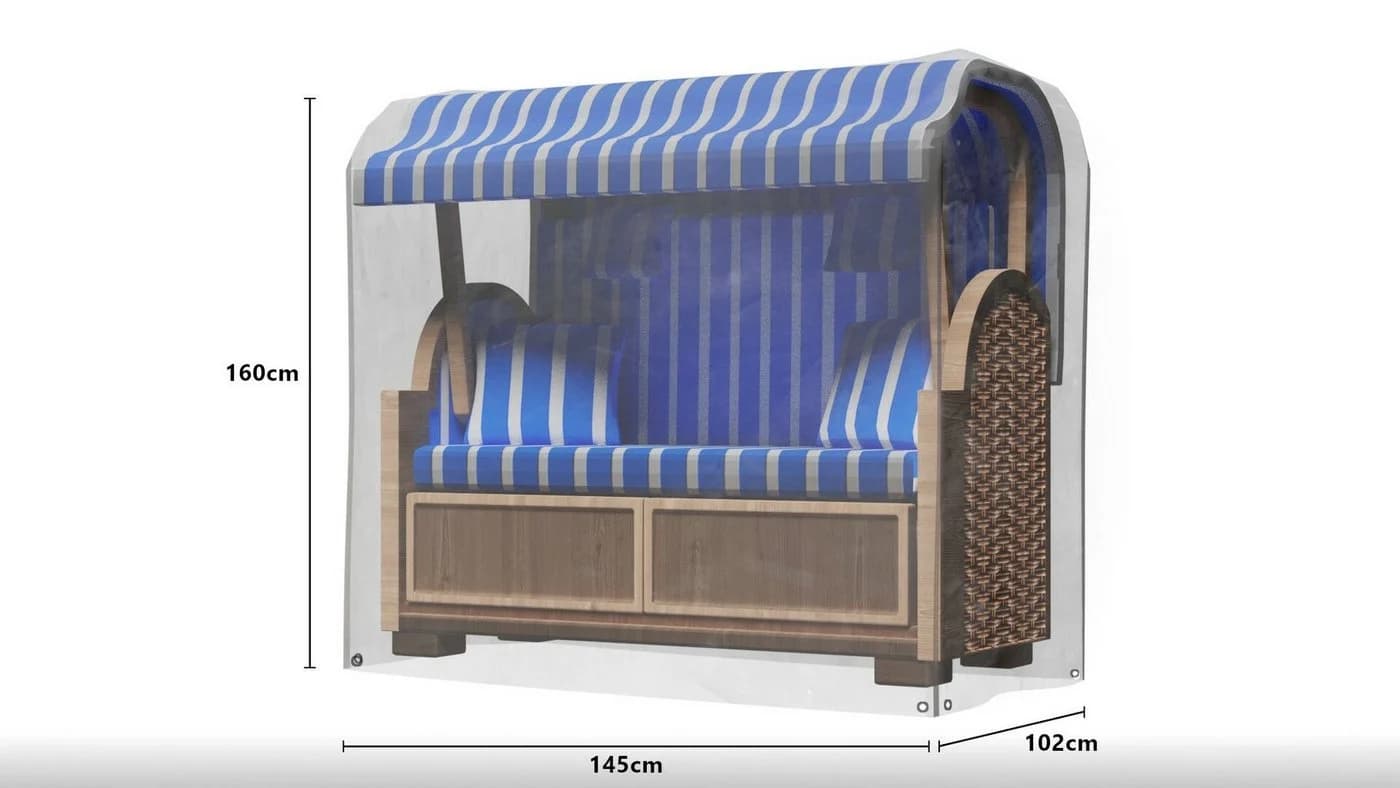 Grasekamp Strandkorb-Schutzhülle XL Transparent PVC - Bild 3