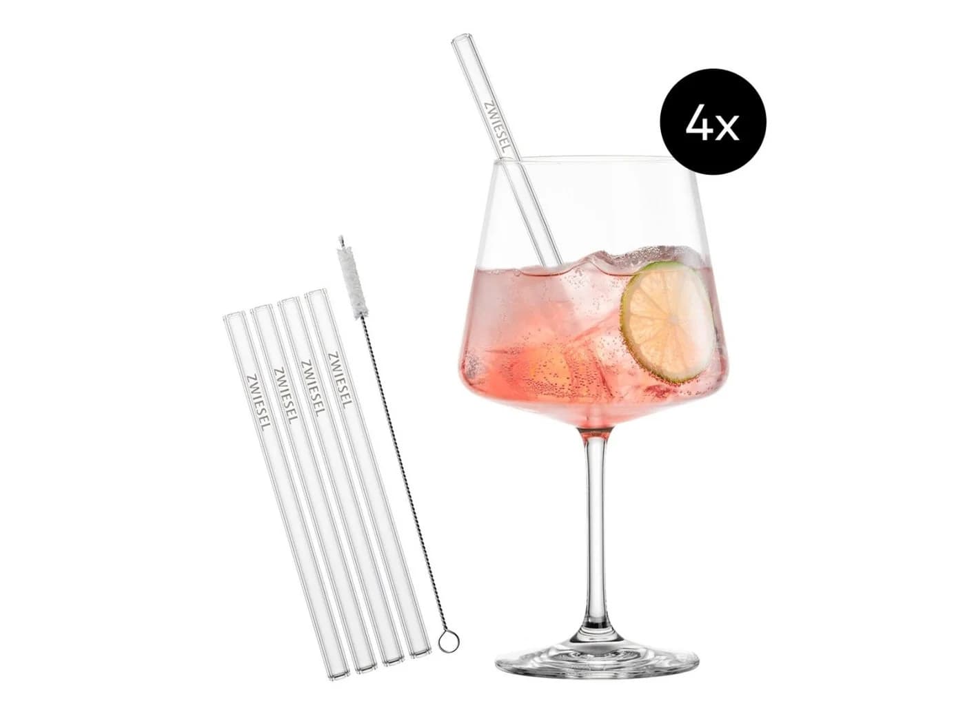 SCHOTT ZWIESEL Cocktailglas Set 9-tlg. mit Trinkhalmen & Bürste