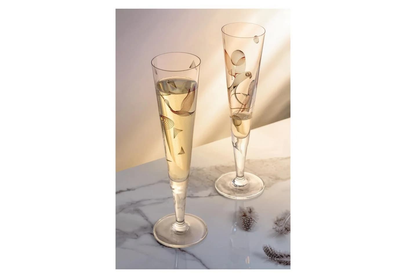 Ritzenhoff Sektglas Goldnacht Kristallglas Kraniche Motiv - Bild 5