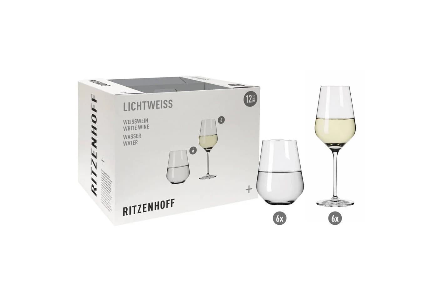 Ritzenhoff Gläser-Set Lichtweiss Aurelie Weißwein & Wasser - Bild 2