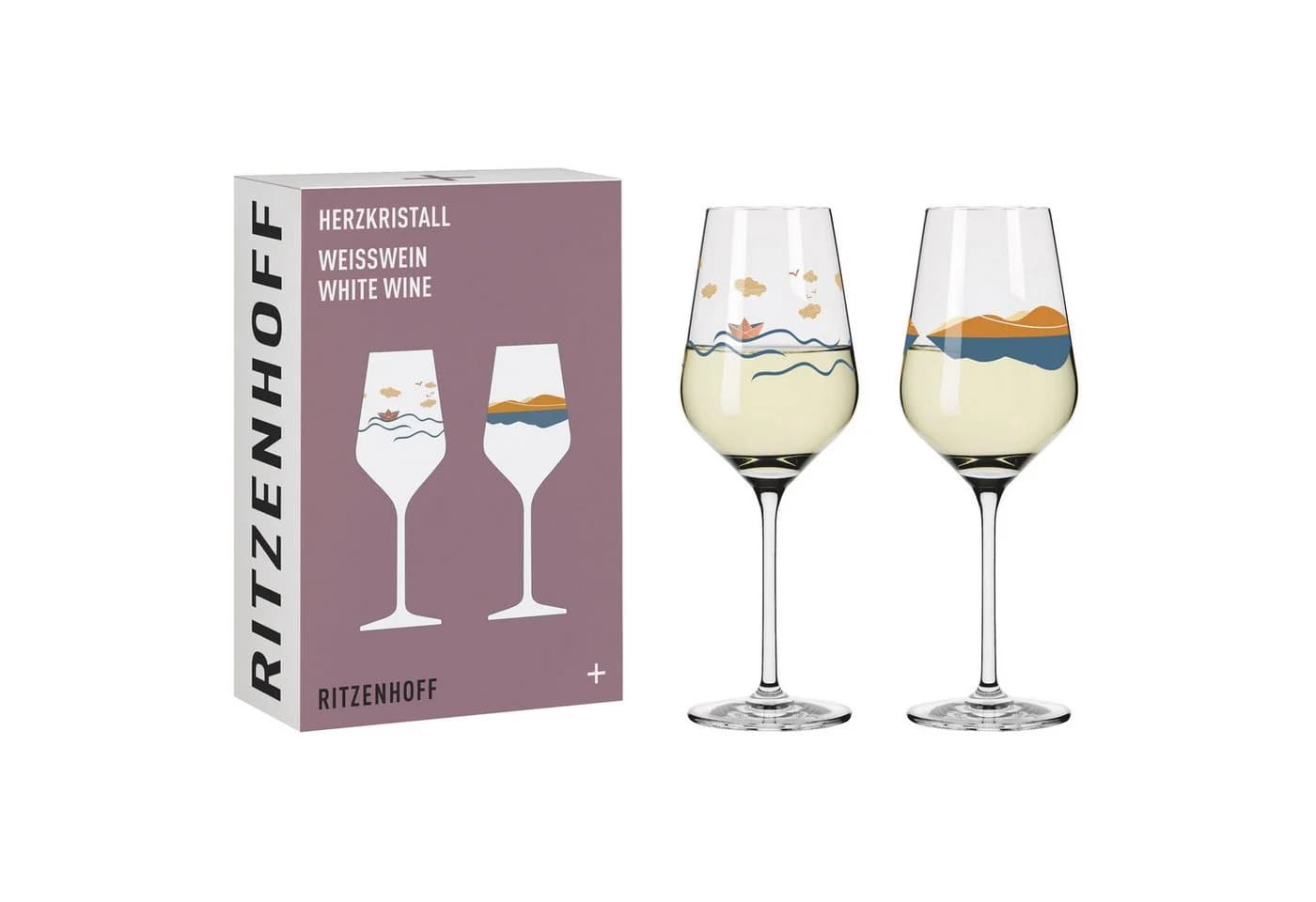 Ritzenhoff Weißweinglas Herzkristall 2er-Set Roségold - Bild 2