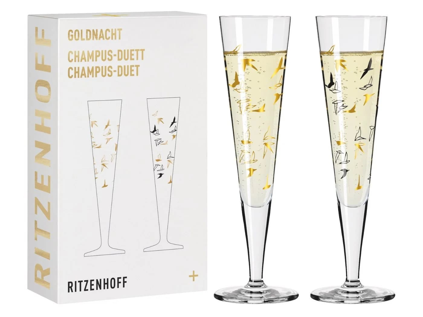 Ritzenhoff Champagnerglas Goldnacht Kristallglas Set - Bild 2