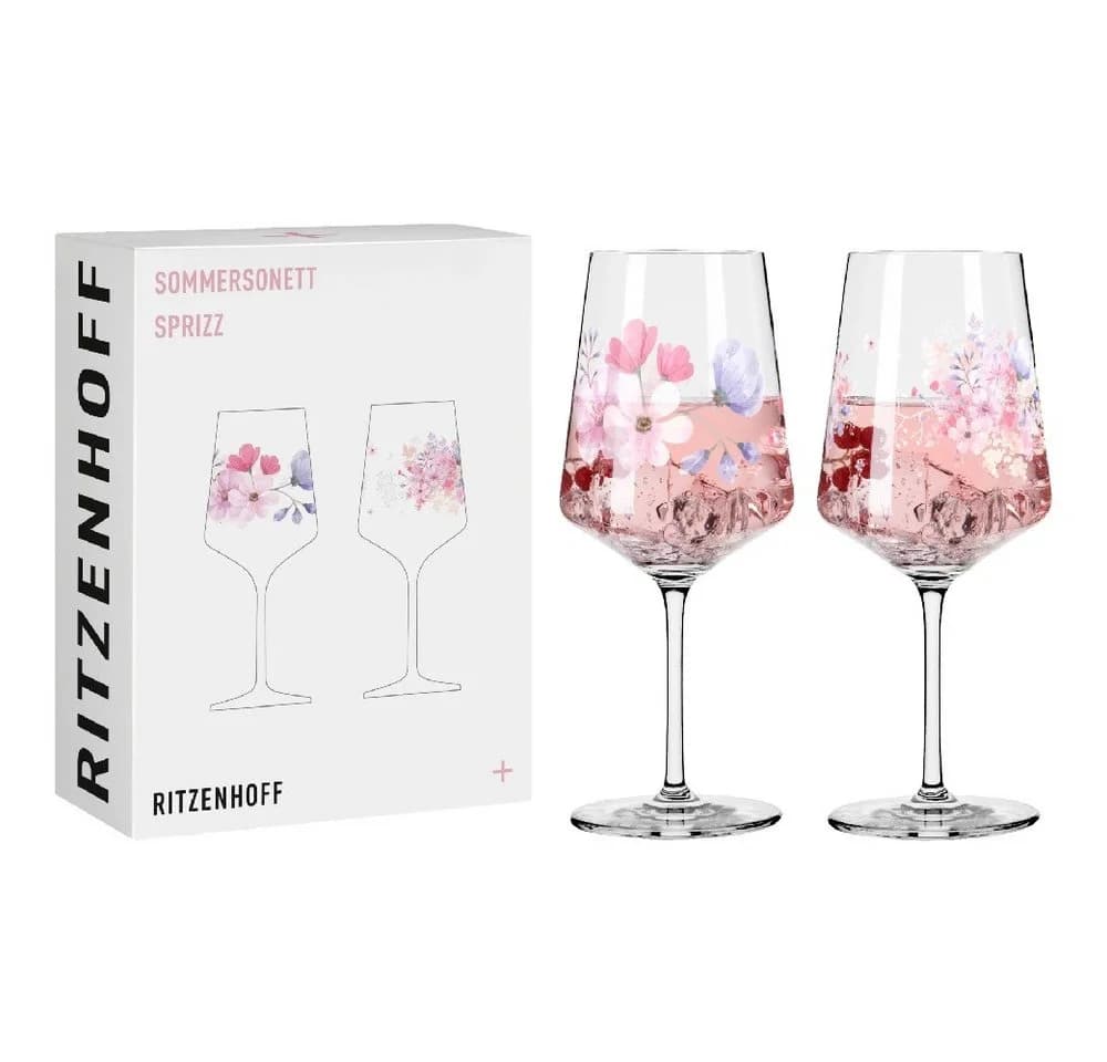 Ritzenhoff Sommersonett Aperitifglas-Set 2er Kristallglas Blumenwiese