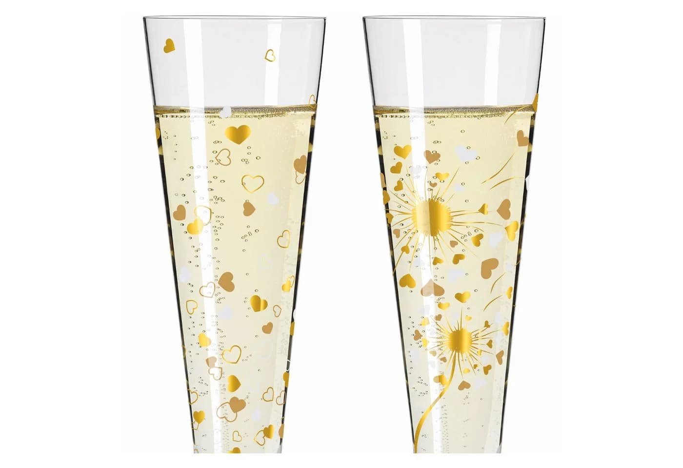 Ritzenhoff Champagnerglas-Set Goldnacht mit Gold- und Silberdekor - Bild 3