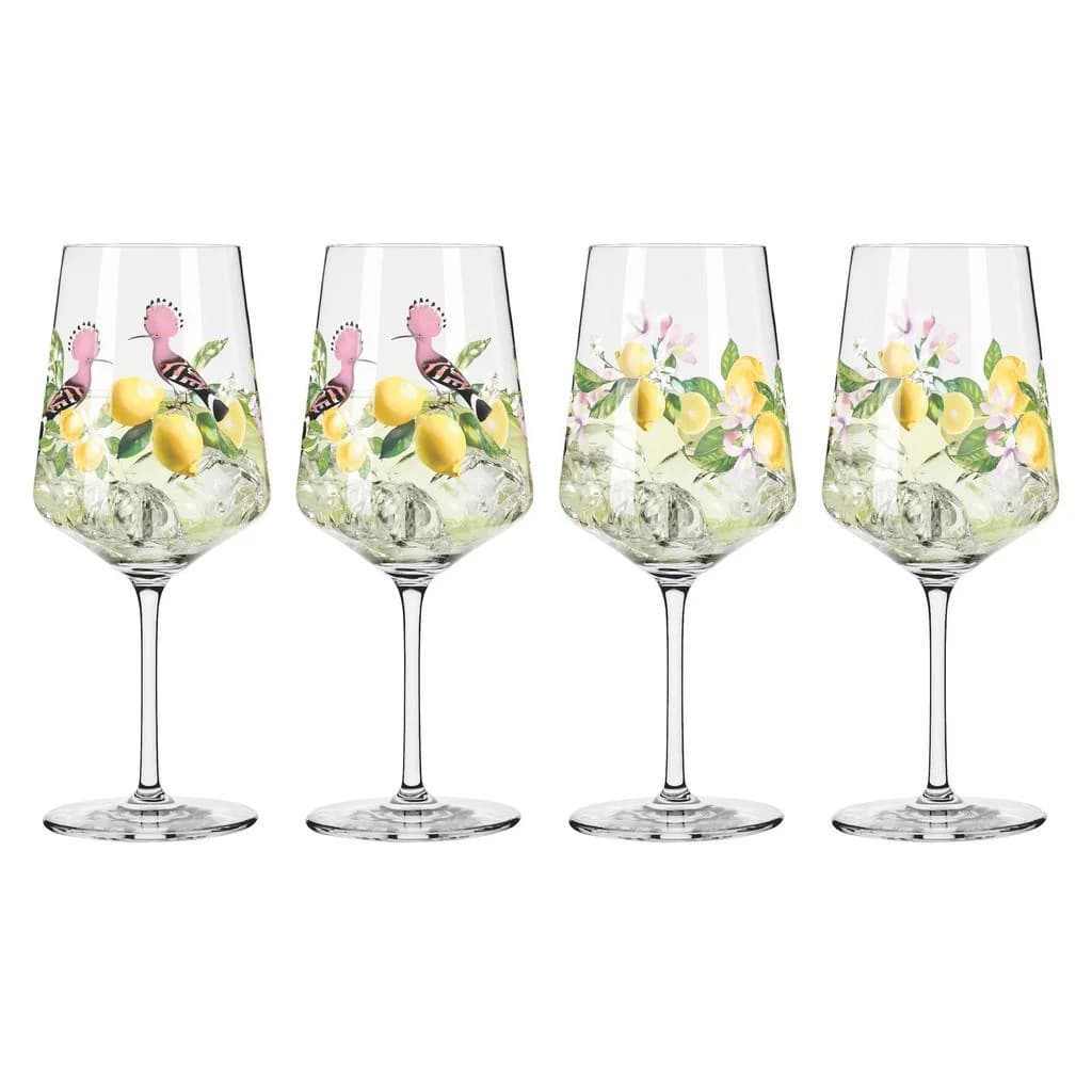 Ritzenhoff Spritzerglas 4-teilig Gelb/Grün/Rosa 544 ml