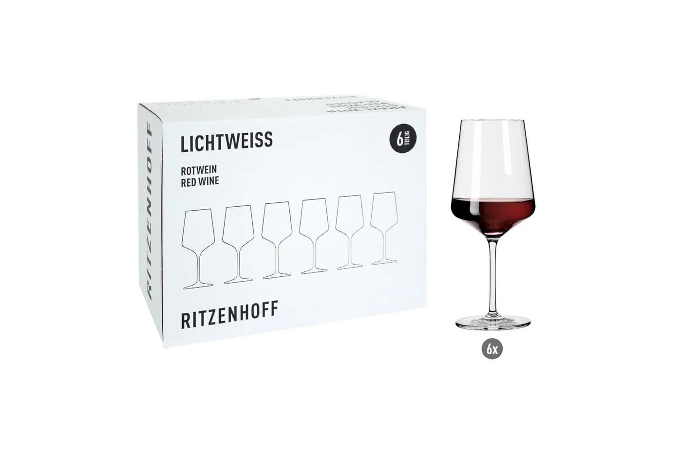 Ritzenhoff Rotweinglas-Set Lichtweiss Julie 6er-Set Modern - Bild 2