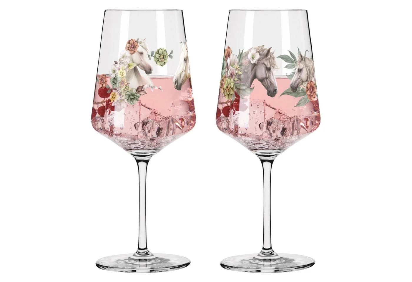 Ritzenhoff Aperitifglas "Reitgold" Cocktailglas-Set Bunt Floral