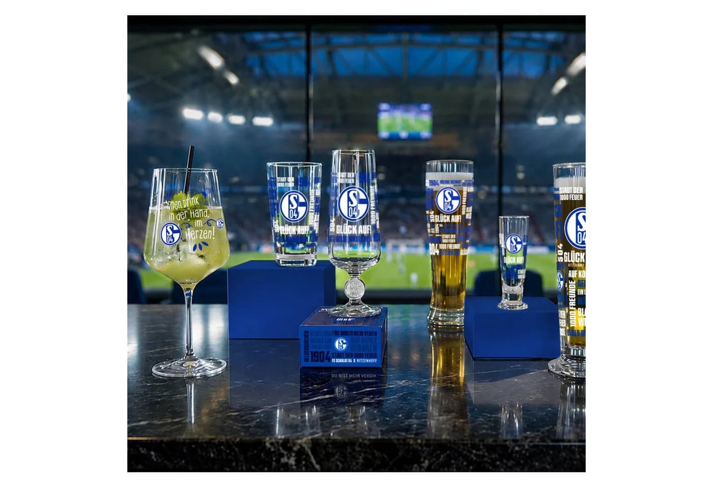 Ritzenhoff Bierglas FC Schalke 04 König blau mit Logo - Bild 4