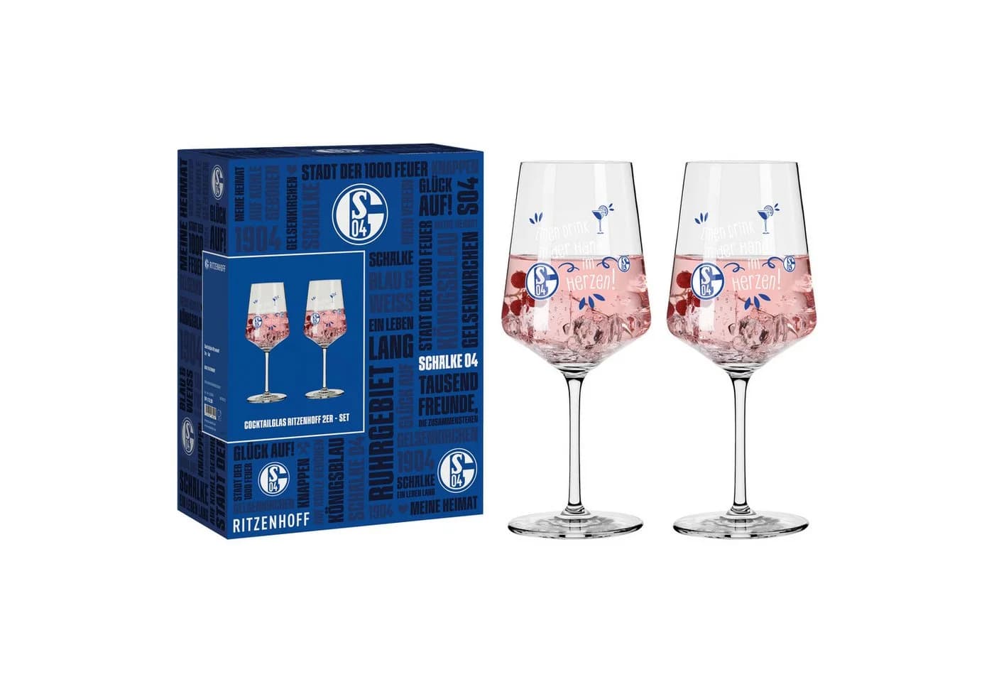 Ritzenhoff Cocktailglas FC Schalke 04 Transparent/Königsblau - Bild 2