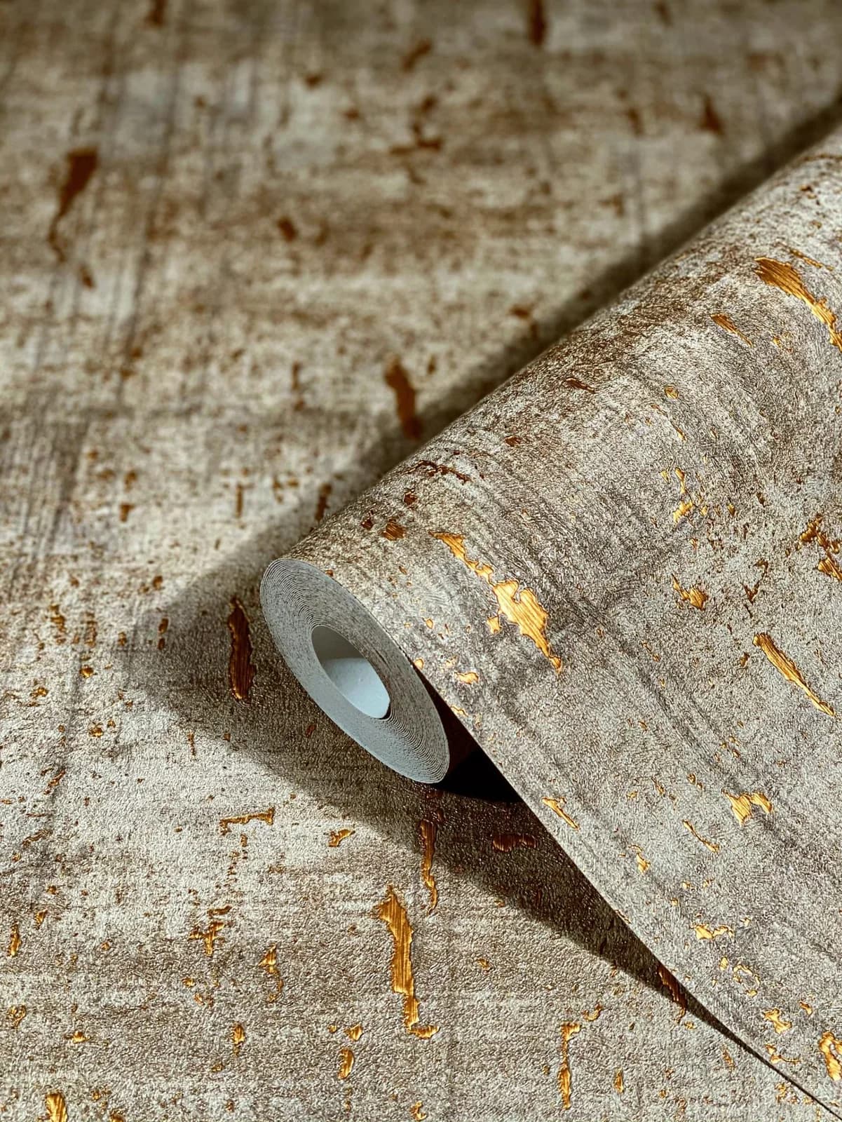 Marburg Vliestapete Betonoptik Beige Braun Metallic