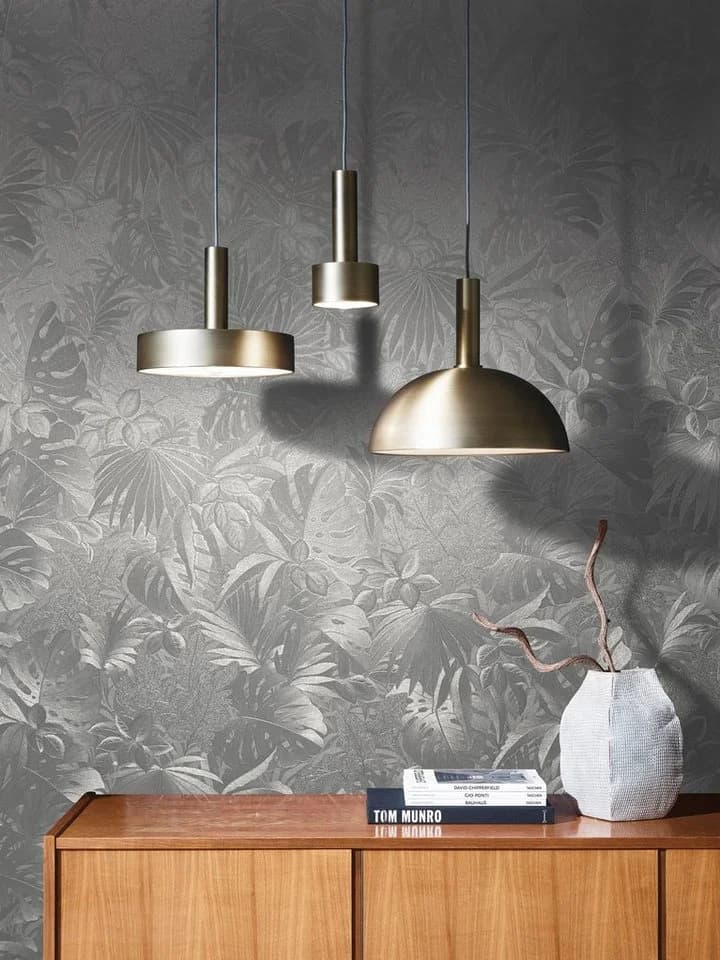 Marburg Vliestapete Floral Metallic Silber Blattmuster