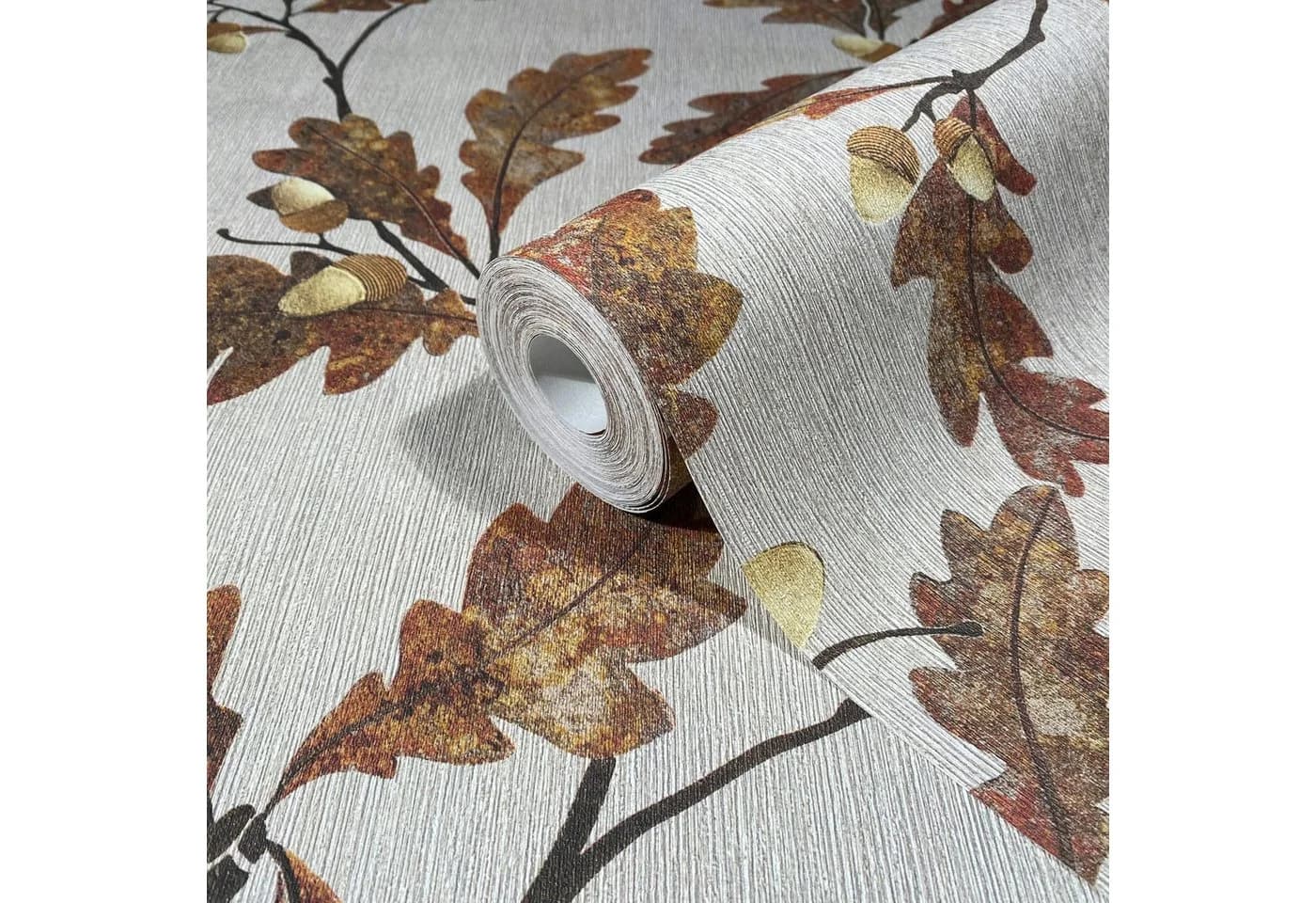 Marburg Vliestapete Oak Delight Grau Braun Floral Geprägt