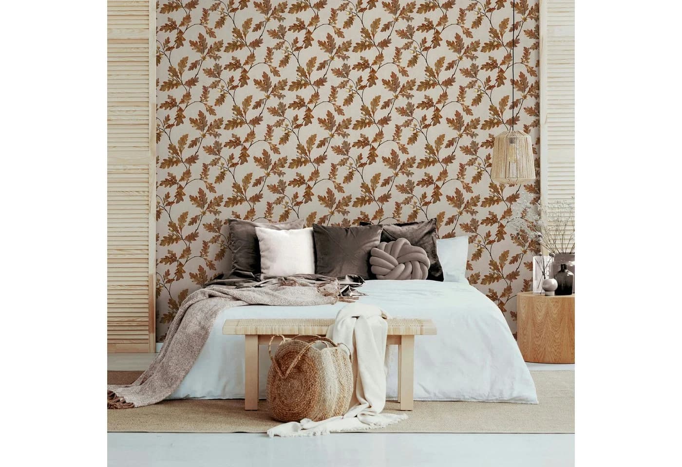 Marburg Vliestapete Oak Delight Grau Braun Floral Geprägt - Bild 3