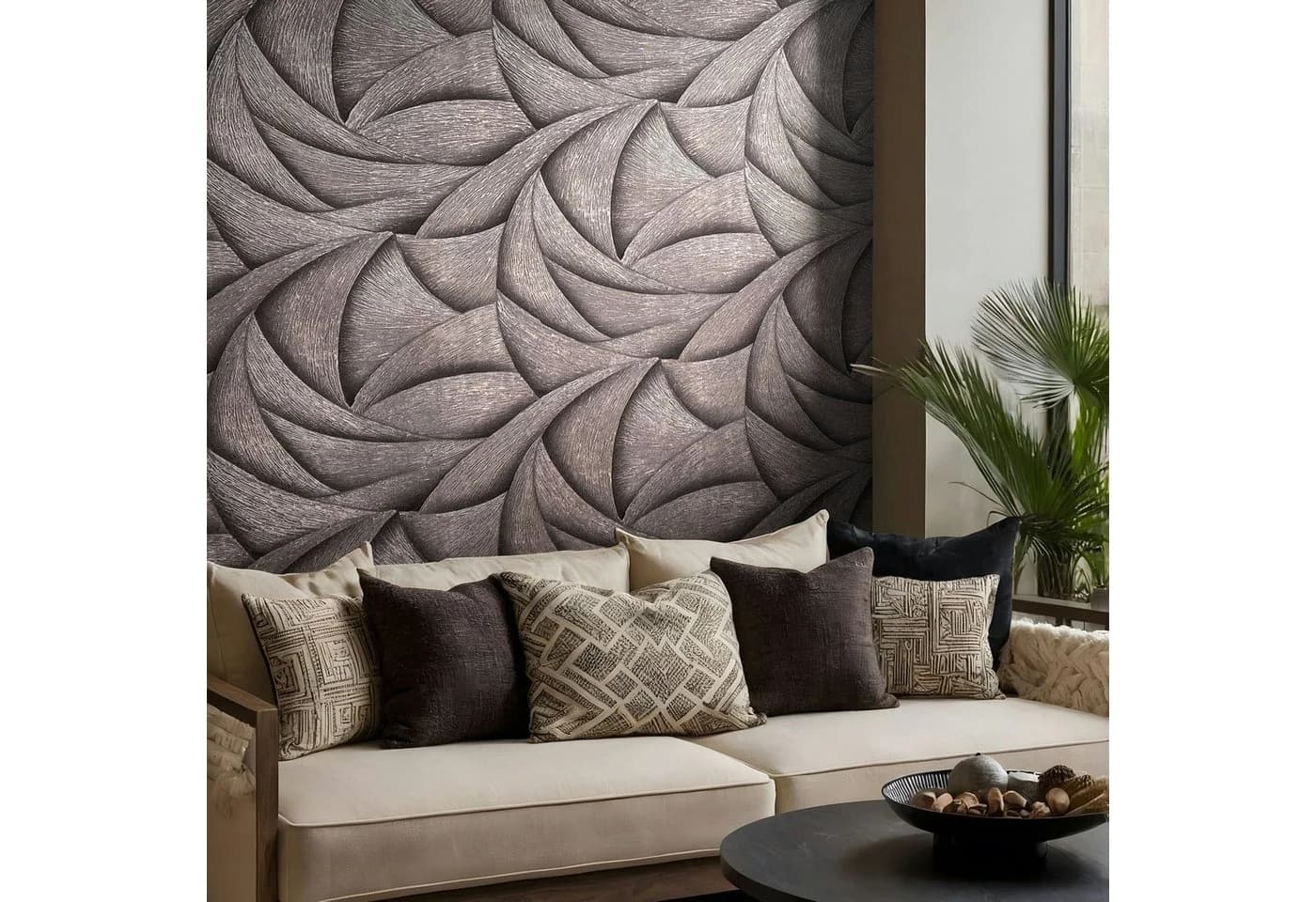 Marburg Vliestapete Calm Waves Schwarz Bronze Geometrisch - Bild 5