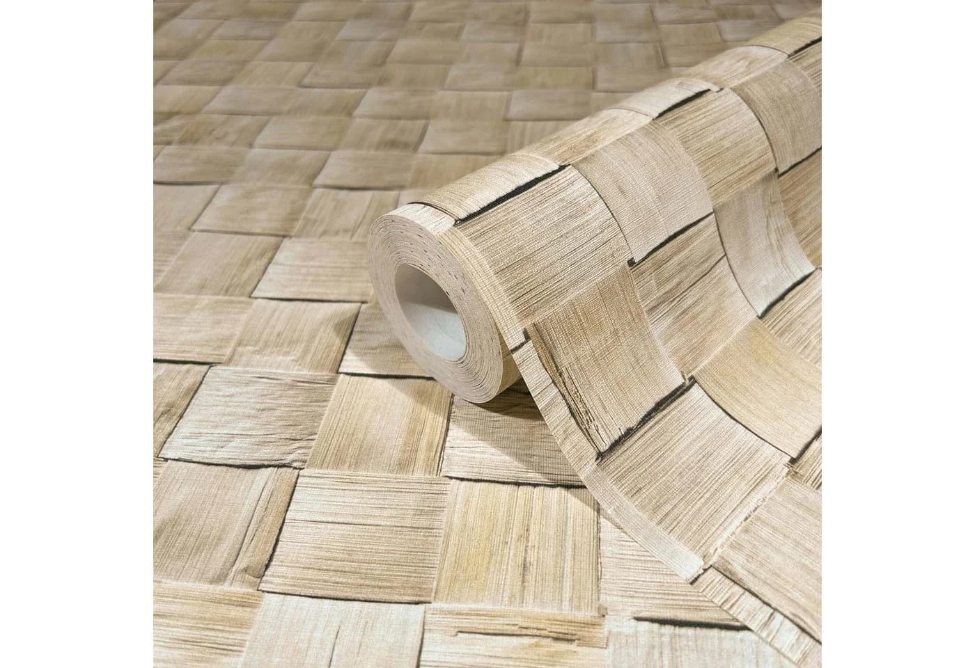 MARBURG Vliestapete Wooden Panels Beige Holzoptik