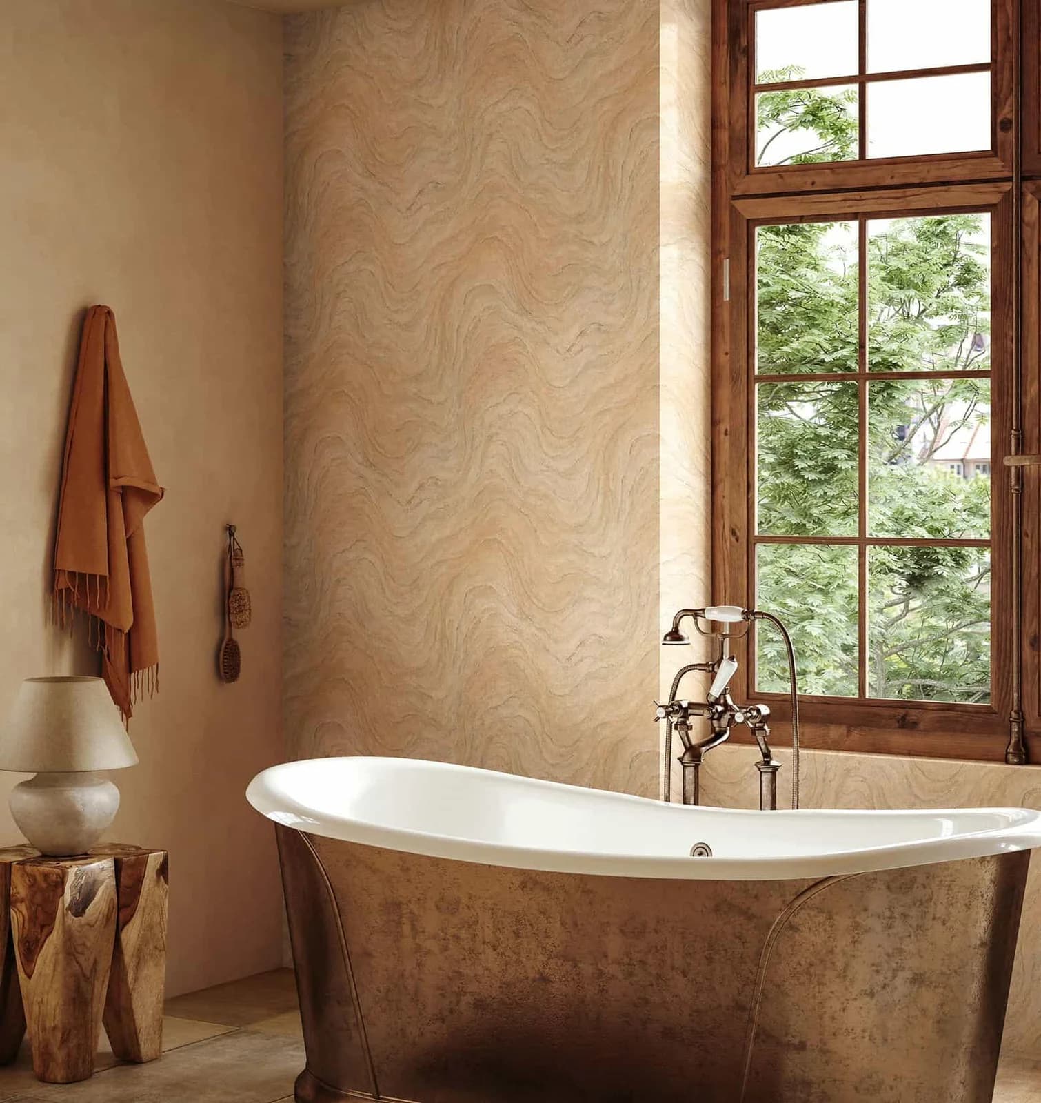 MARBURG Vliestapete Onyx Marmor Beige Grau 3D Modern