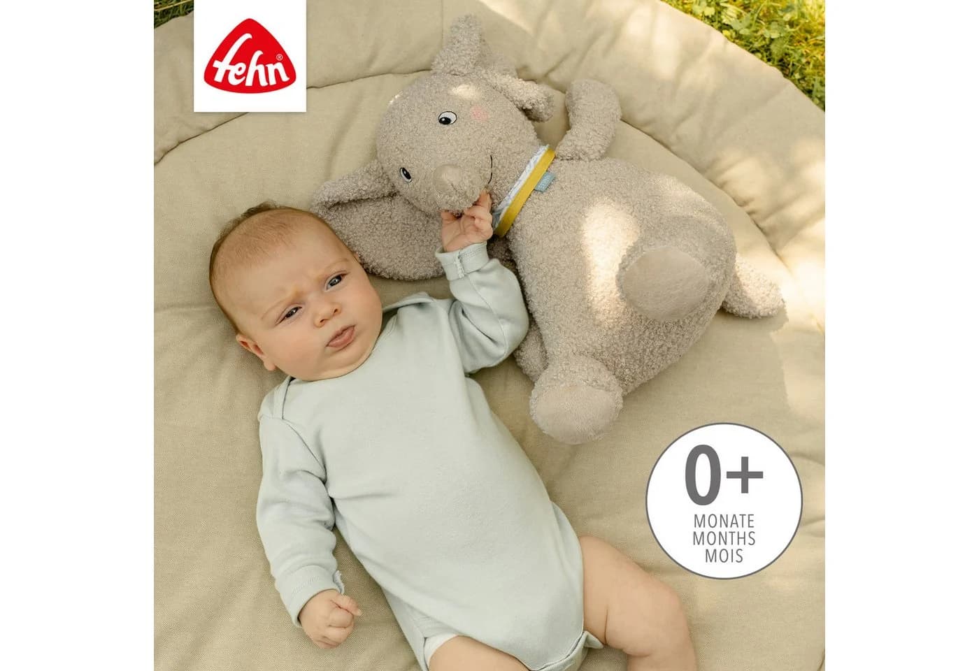 FEHN FredErik Elefant XL Kuscheltier Grau Plüsch - Bild 3