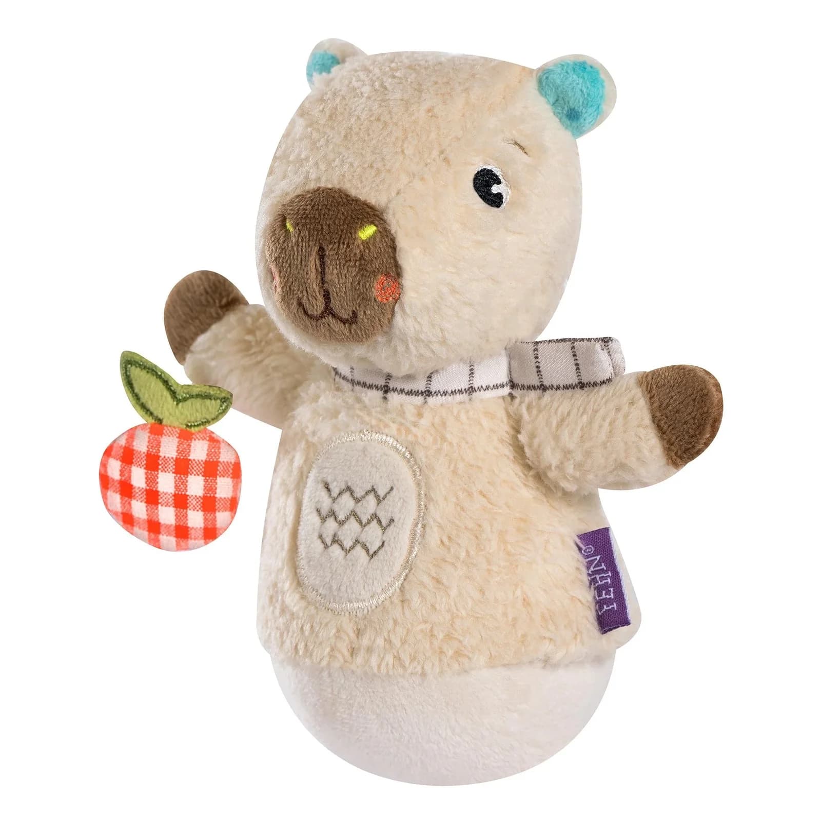 FEHN Capybara Clara Mini-Stehauf Greifspielzeug Beige Braun