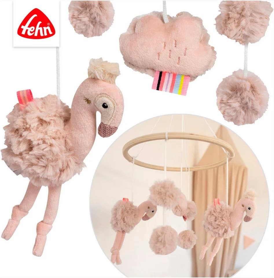 Fehn Mobile Lazy, Crazy & Pink Holz-Mobile Flamingo - Bild 4